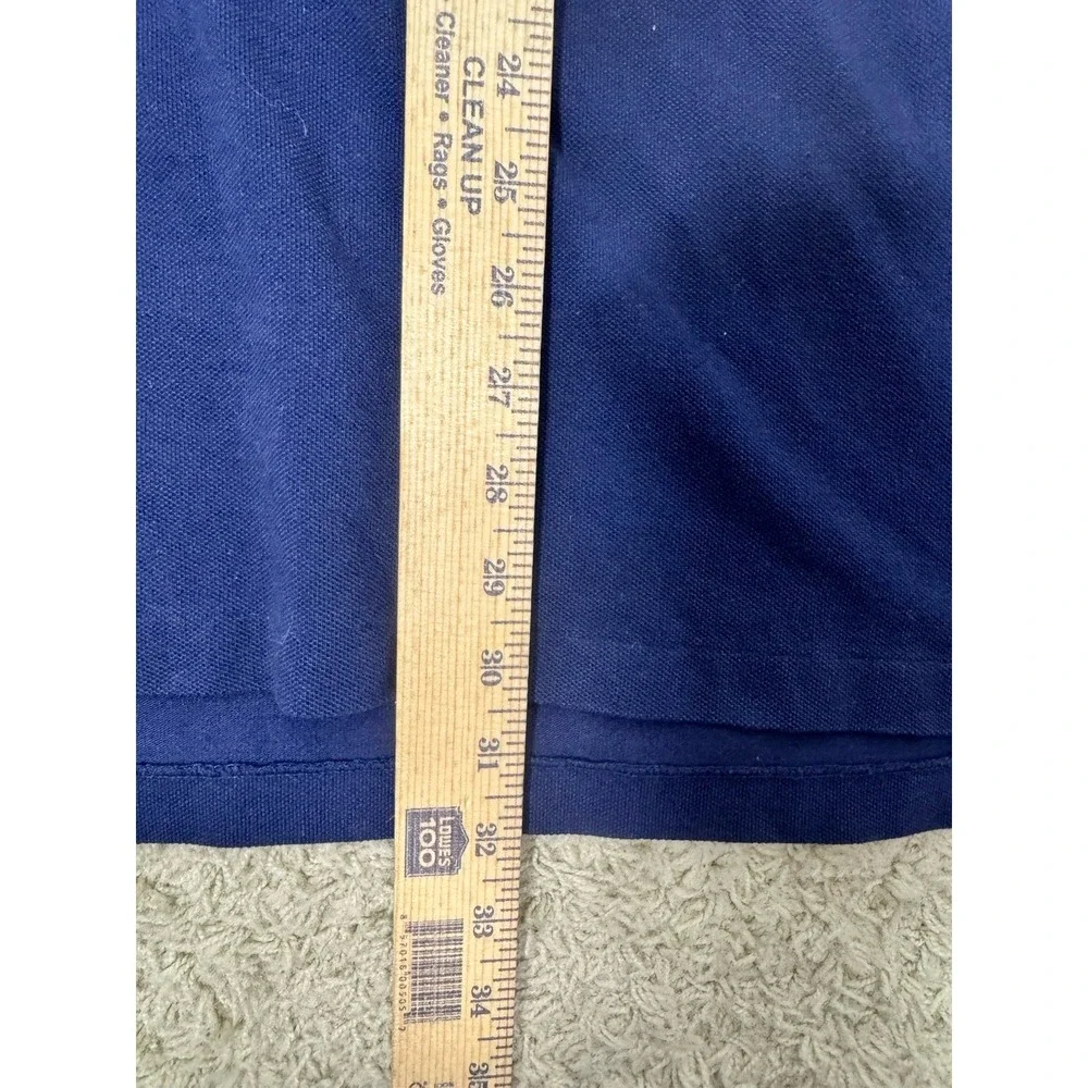 Polo Ralph Lauren Pique Knit Cotton Long Sleeve Classic Polo Shirt‎ Mens XL Blue